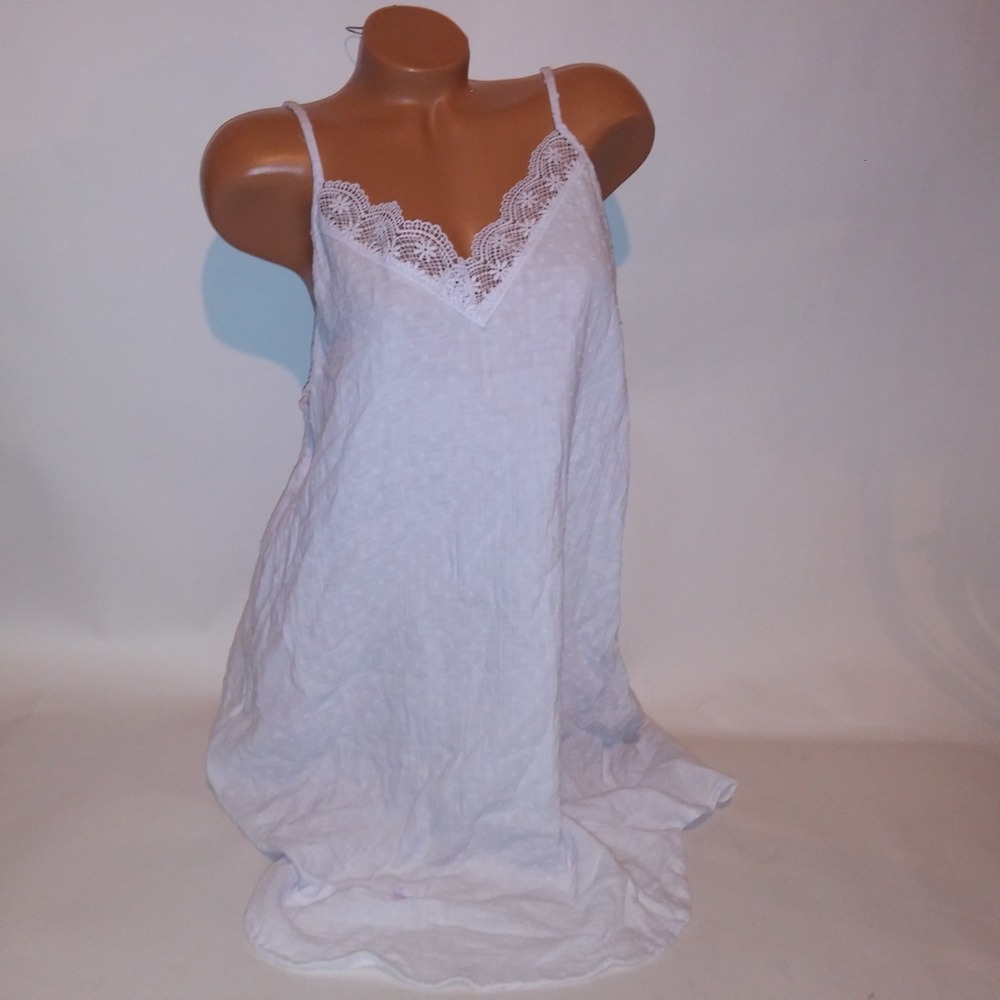 Tranquil & True Sleepwear Babydoll Large Crochet Chemise New